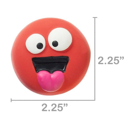 5pk Emoticon Latex Dog Toy, Provides A Comforting Squeak That Dogs Will Enjoy, Made of Natural Latex, It Squeaks When Squeezed!