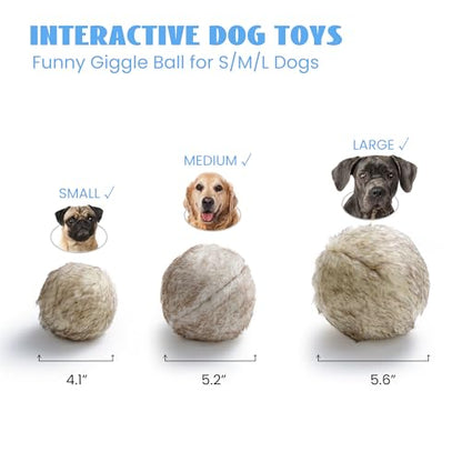 Nocciola Wobble Giggle Ball for Dogs, Interactive Dog Toys for Boredom, Squeaky Ball Dog Toys to Keep Them Busy, Pet Toys for Small Medium Large Dogs, Fun Giggle Sounds When Rolled or Shaken (S) - size: Small Size