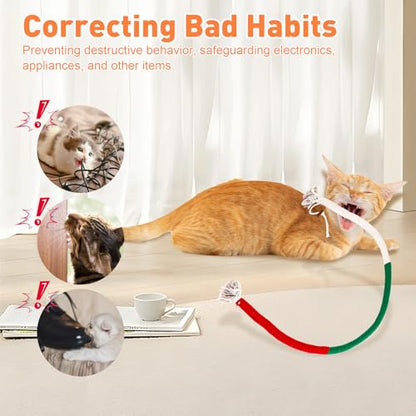TEAWOO Cat Toys Chew Ropes 3Pcs with Natural Catnip, Safe Teeth Cleaning Toy for Indoor Kittens, Interactive Cat Kitty Toys for All Breeds (27.56 Inches, 3 Bags of Catnip Included)