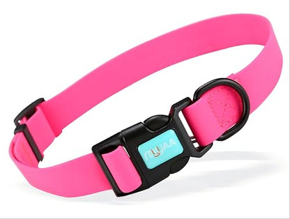Waterproof Dog Collars,Easy Clean Collar,Adjustable Dog Collars for Small,Medium, Large Dogs(Pink, L) - color: Pink, size: L