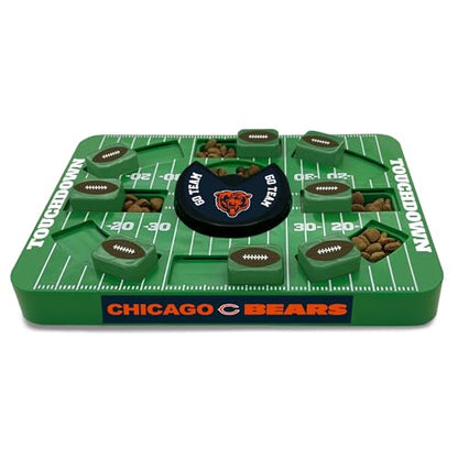 Pets First NFL Chicago Bears Large Puzzle Toy, New Size, Interactive Dog Treat & Slow Feeding Toy - color: CHICAGO BEARS, size: Large
