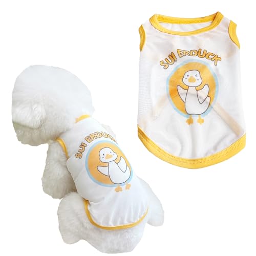 Dog Cooling Tank Top for Summer - Breathable Mesh Small Dog Cooling Clothes, Lightweight Pet Shirt for Outdoor Walking & Heatstroke Preventio - color: Yellow, size: Medium
