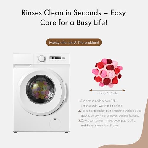 Mira's Pocket Dog Snuffle Ball Toy, Mental Stimulation Chew Toy for Dogs & Cats, 6 inches Licking Mat Treat Dispensing Ball with Hollow Design, Slow Feeder for Fast Eaters (Pink) - color: Pink