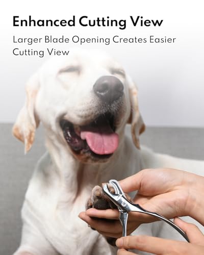 HomeRunPet Dog Nail Clippers, All Steel with Sharp Blade for Thick Nails, Ergonomic Non-Slip Handles, Professional Heavy Duty Dog Nail Trimmer for All Dogs Cats, Easy At-Home Nail Care