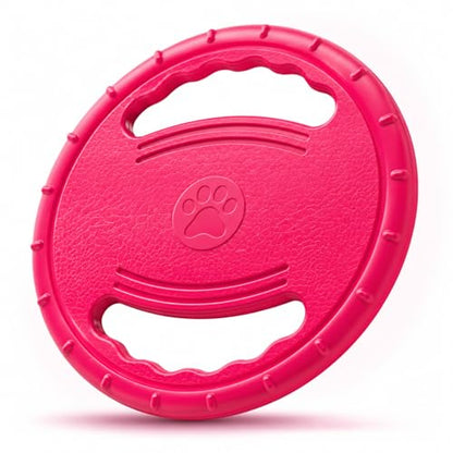 Dog Flying Disc, Durable Soft EVA Flying Ring for Aggressive Chewers, Interactive Fetch & Training Toy, Floats in Water, Safe on Teeth & Gums, Beach Pool Play (Red) - color: Red