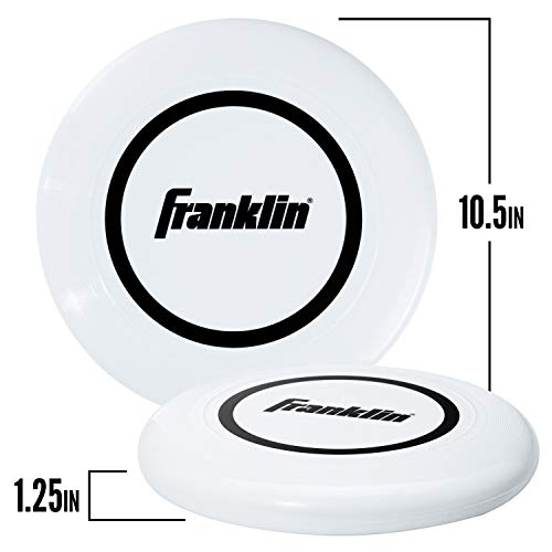 Franklin Sports Flying Disc - Disc for Beach, Backyard, Lawn, Park, Camping - 140 or 175 Grams - Perfect for Dogs - White