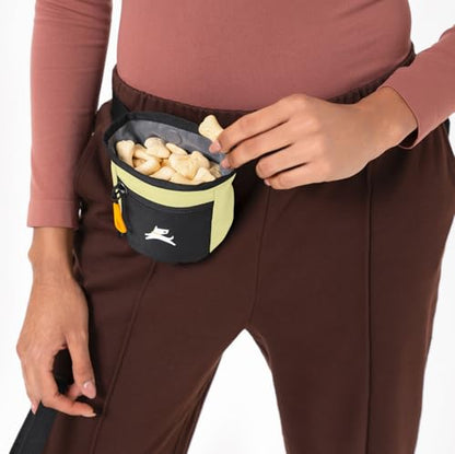 OllyDog Goodie Treat Bag, Dog Treat Pouch, Waist Belt Clip for Hands-Free Training, Magnetic Closure, Dog Training and Behavior Aids, Three Ways to Wear (Sol) - color: Sol