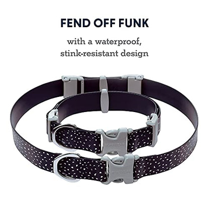 Ruffwear, Confluence Dog Collar, Waterproof Heavy Duty Quick Release Buckle, Odor-Resistant Easy Clean Adjustable TPU Webbing with & Silent ID Attachment, Midnight Blue, 20"-26" - color: Midnight Blue, size: 20"-26"