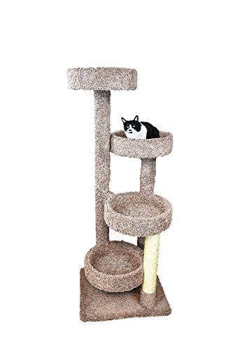 New Cat Condos Cat Tree, Brown - color: Brown