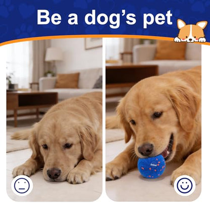 Ombrael Smart Interactive Dog Toys-Ball, Automatic Moving Bouncing Spinning, Washable Chew-Resistant to Keep Them Busy, for Medium Large Bored Dogs Indoor Outdoor Play
