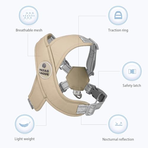 Dog Harness with Leash Set Adjustable Soft Padded Step-in Dog Vest No Choke No Pull Reflective for Small Pets with Poop Bags and Dispenser, Solid and No-chew, Brown XS - color: Brown, size: XS (Neck 16-19.1'' Chest 18.8-21.5'')