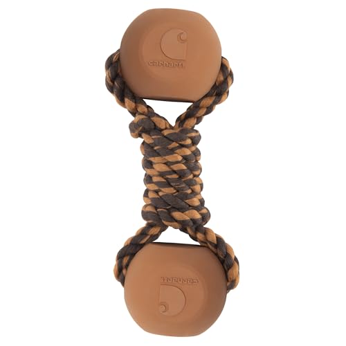 Carhartt Pet Training Tools, Rugged Dog Tool for Tug and Fetch, Rope Bone (Carhartt Brown) - style: Rope Bone Dog Chew