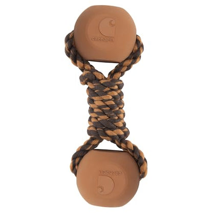 Carhartt Pet Training Tools, Rugged Dog Tool for Tug and Fetch, Rope Bone (Carhartt Brown) - style: Rope Bone Dog Chew