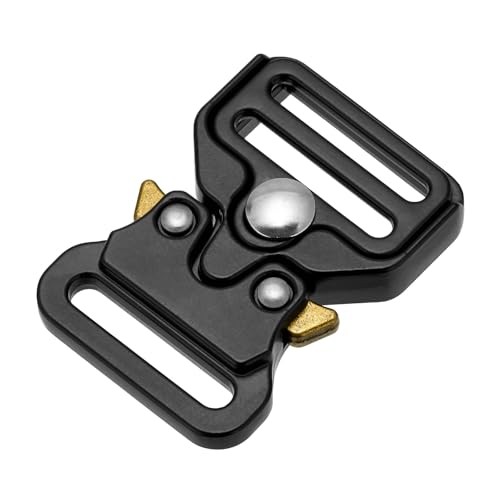 DEVPSISR Tactical Buckle Replacement 2 pack,Metal Buckle Clip for Dog Collar, Keychain, Hunting Belt Bags - color: 3/4 Inch Black 2pcs, size: 3/4 Inch