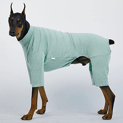 Basic Dog Pajamas Pastel Durable and Elastic Dog Onesie Apparel Outfits Doggie Jammies (3X-Large, Mint) - color: Mint, size: 3X-Large