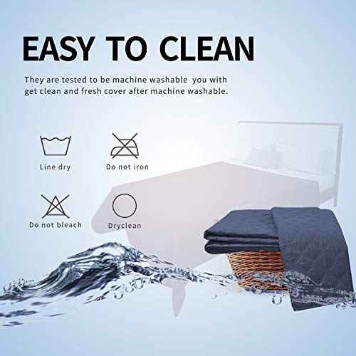 Easy-Going 100% Waterproof Dog Bed Cover, Non-Slip Pet Blanket for Furniture, Washable Couch Cover, Repleasement Sofa Cover (68x82 in,Navy) - color: Navy, size: 68x82 in