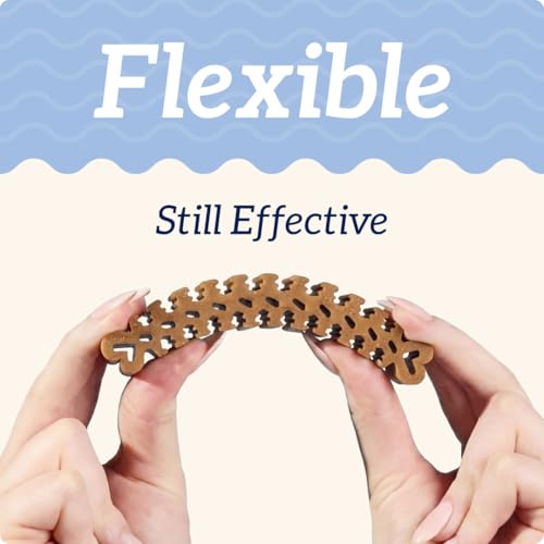 Groovies Gentle & Flexible Senior Dog Dental Chews, Contact-Cleaning Design Supporting Tartar Control & Fresh Breath, Oral Care Treats, USA Manufactured, Patented DentalFit Tech, Small Dogs, 43 Chews - size: 12 Ounce