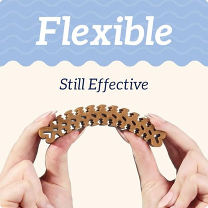 Groovies Gentle & Flexible Senior Dog Dental Chews, Contact-Cleaning Design Supporting Tartar Control & Fresh Breath, Oral Care Treats, USA Manufactured, Patented DentalFit Tech, Small Dogs, 43 Chews - size: 12 Ounce