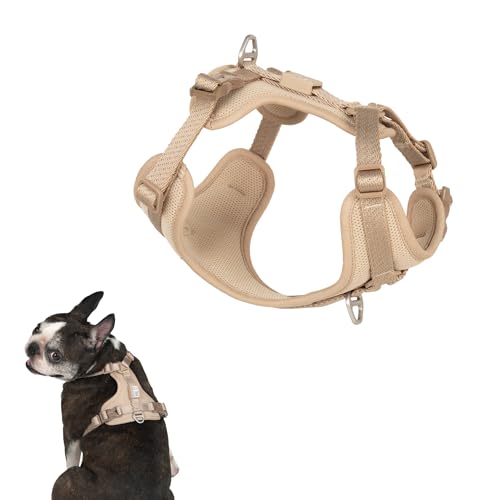 All-Weather No Pull Dog Harness Reflective Vest Harness QR Code Anti-Lost Adjustable Quick-Release Buckle Soft Padded Breathable Harness for Small Medium Dogs (Super Reflect-Earth, S) - color: Super Reflect-Earth, size: S