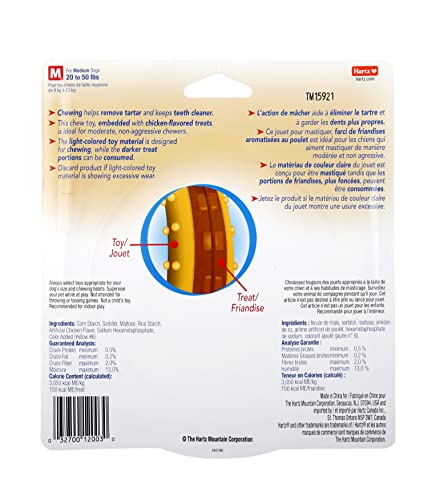 Hartz Chew ‘n Clean Chew Toy and Treat in One Chicken Flavored Ring Dog Toy, Medium - color: Ring, size: Medium (1 Count)
