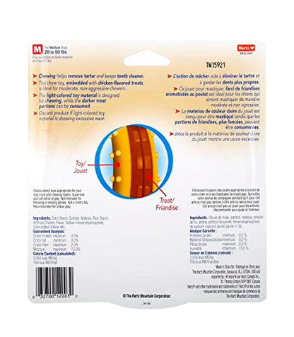 Hartz Chew ‘n Clean Chew Toy and Treat in One Chicken Flavored Ring Dog Toy, Medium - color: Ring, size: Medium (1 Count)