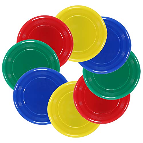 Flying Disc - 9Inch Plastic Flying Disc for Discs Set of 8 Flying Disc Bulk (95 Gram)