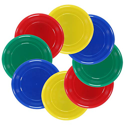 Flying Disc - 9Inch Plastic Flying Disc for Discs Set of 8 Flying Disc Bulk (95 Gram)