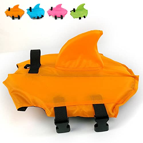 Snik-S Dog Life Jacket- Preserver with Adjustable Belt, Pet Swimming Shark Jacket for Short Nose Dog Upgrade Version (Pug,Bulldog,Poodle,Bull Terrier,Samoyed,Alaskan Malamute) (XS, Orange) - color: A Orange, size: XS