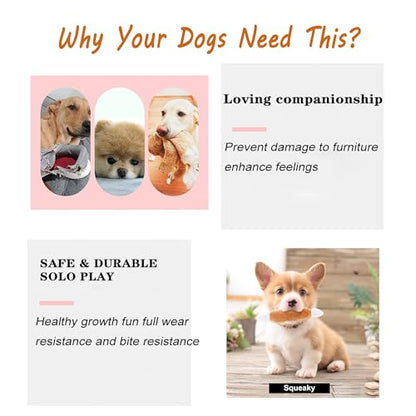 3PCS Natural Cotton Rope Toys for Small Dogs and Puppies, Dog Dental Care Chew Toys for Teething,Anxiety Relief, Helps Clean Teeth & Prevent Furniture Destruction(Chicken Leg Set) - color: Style D(Chicken Leg Set)
