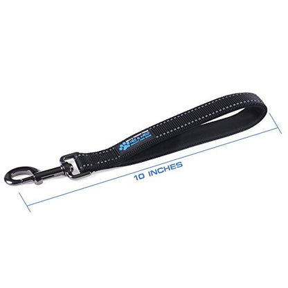 Max and Neo Short Traffic Leash 10" - We Donate One for One a Dog Rescue for Every Leash Sold (Teal) - color: TEAL