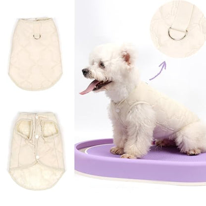 Dog Jacket - Insulated Waterproof Fleece Lined Garment, Outdoor Warmth Shield, Lightweight Secure Fit, Zipper Closure Breathable Fabric Pets Outfit, Hiking Camping Holiday Season Travel - color: BeigeXL