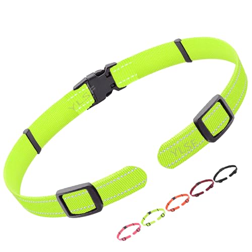 Collar Replacement Strap for Electronic Fence Training Barking Collar GPS Tracker Receivers-Compatible with Nearly All Brands and Models of Electric Collars -3/4 Inch Reflective Nylon Dog Collar Strap - color: B Green, size: 1 Pack