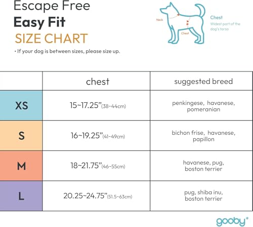 Gooby Escape Free Easy Fit Harness - Purple, Small - No Pull Step-in Patented Dog Harness with Quick Release Buckle for Small to Medium Dogs - color: Purple, size: Small chest (16~19.25")