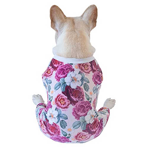 CuteBone Dog Pajamas Flower Puppy Clothes Soft Pjs Birthday Outfit Girl P178M Medium - color: Floral, size: Medium