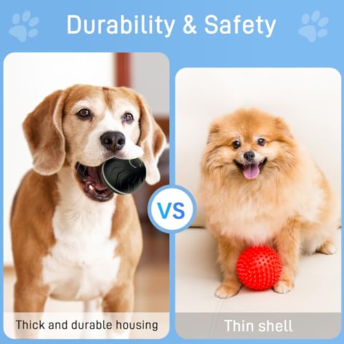 2026 T01 Interactive Dog Toys Dog Ball, Automatic Rolling and Bouncing Moving Dog Toy, Durable and USB Rechargeable, Fun Smart Toy for Puppy, Small, Medium and Large Dogs, Dog Toys to Keep Them Busy - color: Orange