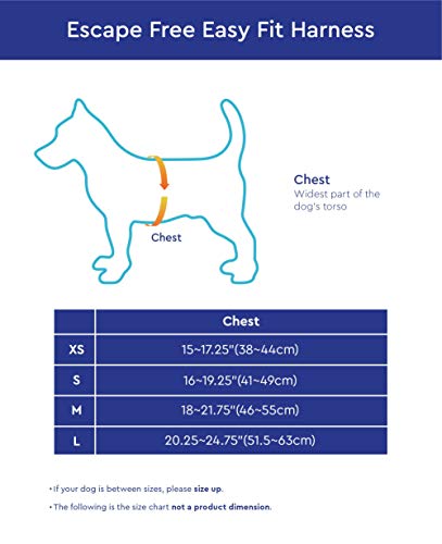 Gooby Escape Free Easy Fit Harness - Blue, Small - No Pull Step-in Patented Dog Harness with Quick Release Buckle for Small to Medium Dogs - color: Blue, size: Small chest (16~19.25")
