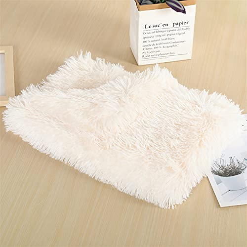 Pet Faux Fur Calming Blanket Soft Dog Cat Protector with Two-Side Fur, Thick Shaggy Bed Throws Pet Blankets Soft Fuzzy Microfibe Cat Throw Bed Couch Washable 22"x14" Inch White - color: White, size: 22"x14" Inch