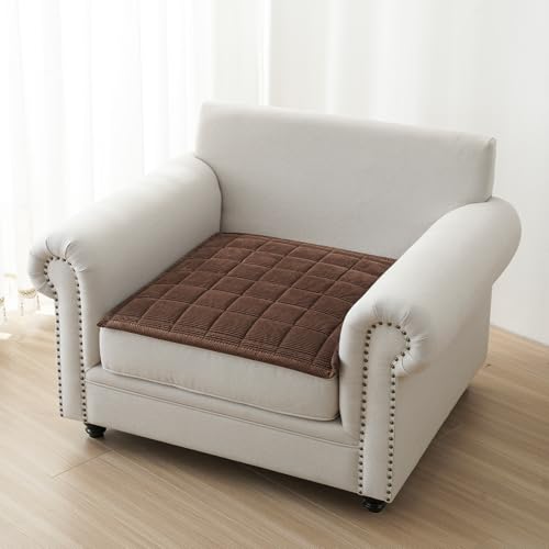Couch Covers for Dogs Washable, Non Slip Couch Covers for Loveseat Sofa Pet Friendly, Soft Fuzzy Sofa Covers for Pet, Dog Couch Cover Furniture Protector(1PC,Dark Brown,27.6"x27.6") - color: Dark Brown, size: 27.6"x27.6"