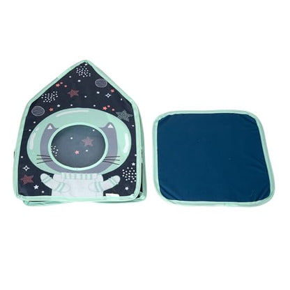 Kitty City Galactic Pop-Up Cat Play House, Collapsible Indoor Cat Hideout with Peekaboo Openings, Lightweight Foldable Cat Cube for Play & Lounging - color: N) Galactic Tent House