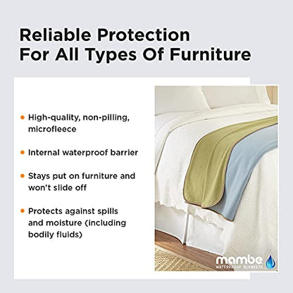 Mambe 100% Waterproof Furniture Cover Extra Long Seat, 30" x 90", Chocolate Cappuccino- for Pets and People - color: Chocolate-cappuccino, size: 30" x 90" Extra Long Seat