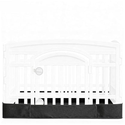 Dog Playpen Bottom Pad Mat for 36" 4-Panel Playpens - Scratch & Chew-Resistant Puppy Pen Floor Mat with Hook & Loop Fasteners, Waterproof & Leakproof, Non-Slip (Playpen Not Included) (PureBlack) - color: PureBlack