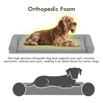 Orthopedic Dog Bed for Medium Dogs,Pet Bed with Removable Bolsters, Dog Couch with Removable Washable Cover,Grey(Bolster M) - size: Bolster M
