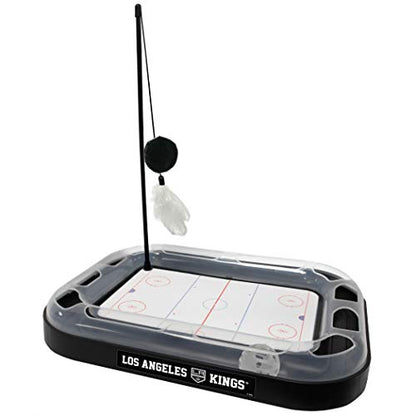 Pets First NHL Los Angeles Kings 5-in-1 Cat Scratcher Toy with Interactive Cat Ball Bell in Tracks - color: Los Angeles Kings
