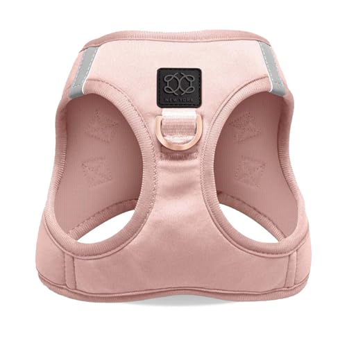 The DOGISTRY - SoHo Dog Harness - Blush Pink - Award-Winning Luxe No-Pull Design - Crafted for Style, Ease & Innovation - M (11-14lbs) - size: Medium