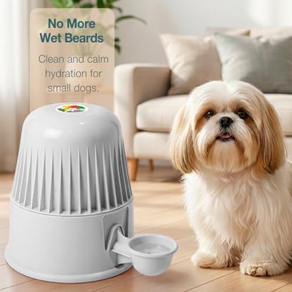 Pet Water Dispenser for Dogs and Cats, 67.6 oz – Gravity-Fed Water Bowl for Clean Drinking, Prevents Wet Fur, BPA-Free Polypropylene, Vida Mansa (Opaque White) - color: Opaque White