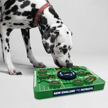 Pets First NFL New England Patriots Large Puzzle Toy - Interactive Dog Slow Feeding Puzzle Treat Toy - color: NEW ENGLAND PATRIOTS, size: Large