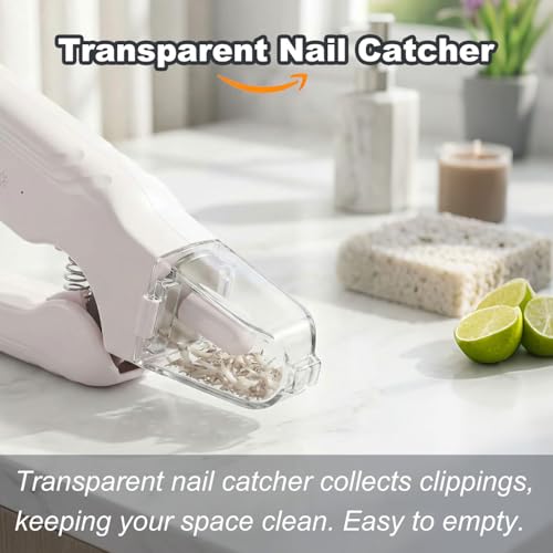 2-in-1 Dog Nail Grinder & Dog Nail Clippers Trimmers for Large Medium Small Dogs Cats Pets Claw Trimmer with LED Lights (White) - color: White
