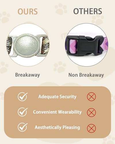 GoldTiger Beaded Cat Collar，Cute Cat Collar with Breakaway and Paw Print Pendant - Adjustable Bracelet Style for Medium to Small Cats, Size 7.87~11.81 Inches - color: gray