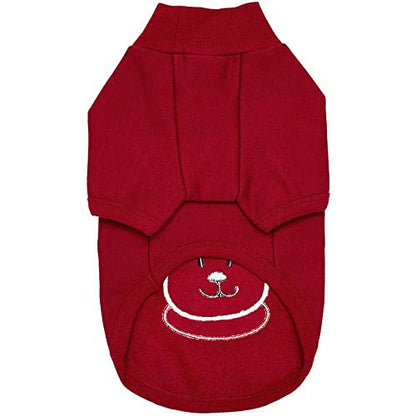 Blueberry Pet Soft & Comfy Merry Christmas Holiday Festive Bear Pullover Turtleneck Fall Winter Dog Sweatshirt Coat, Back Length 10", Warm Clothes for Small Dogs - color: Festive Bear, size: 10 inch (Pack of 1)