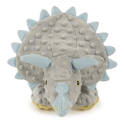 goDog Dinos Frills Squeaky Plush Dog Toy, Chew Guard Technology - Gray, Extra Large - color: Dinos Frills (Gray), size: X-Large